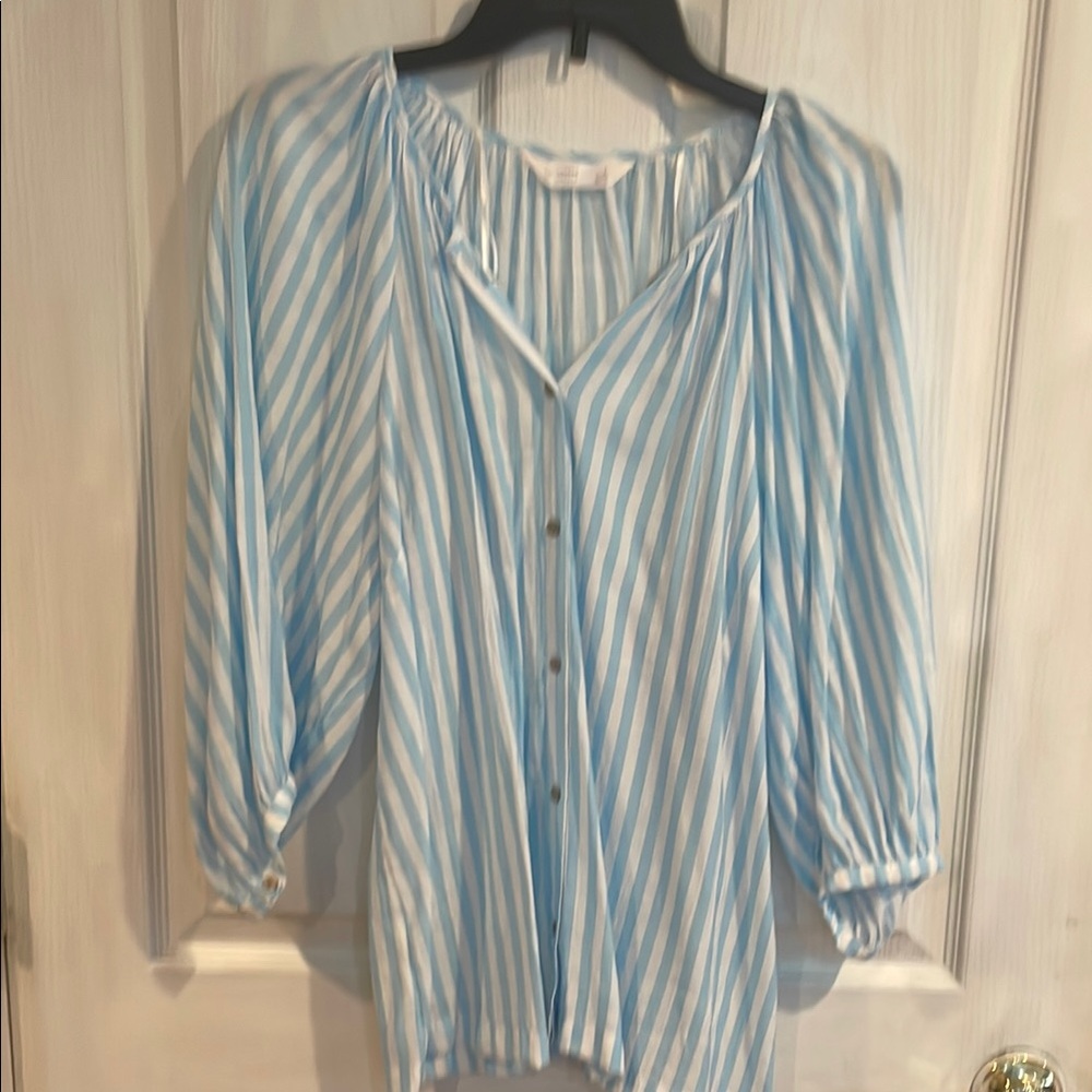 LC Lauren Conrad Blue Relaxed Blouse
